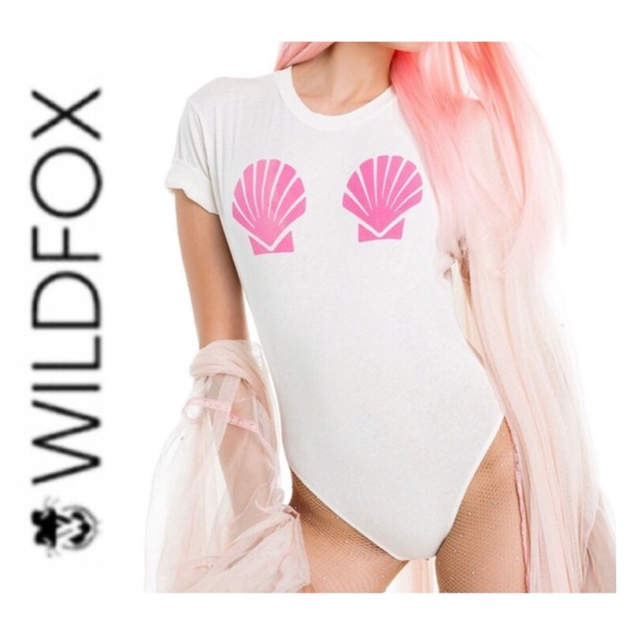 Wildfox Tops - NWT Wildfox I’m A Mermaid Short Sleeve Bodysuit